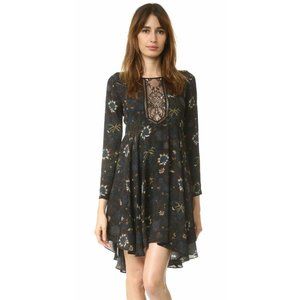 A.L.C. Silk Cythia Asymmetrical Dress with Lace Front NWOT size 2